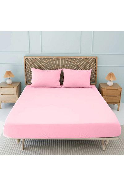 Sabia طقم ملاءات سرير مزدوج من القطن العضوي - 150x200 سم، ارتفاع 30 سم، مطاط، 62 خيط (155 TC)