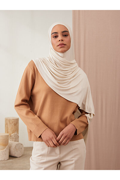 Femple Modest Πρακτικό σάλι ζέρσεϊ Premium |   Χρώμα: Off White |   Μέτρο: Ενήλικος |   Ραμμένο με πηγούνι |   Στιγμιαίο Hijab