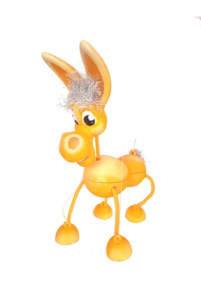 Uçaneller Kuklaevi Afacan Drawstring Donkey Puppet