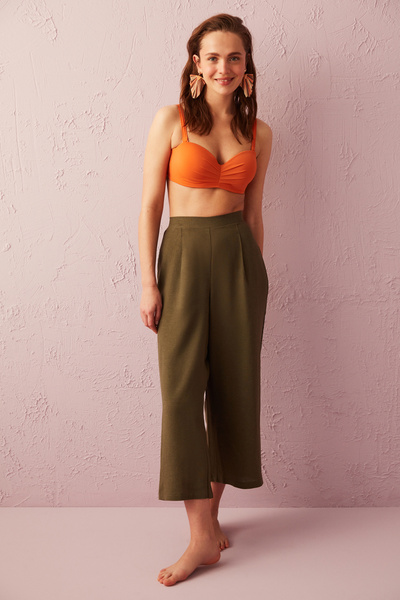 Penti Haki Keten Kumaşlı Lena Pantolon