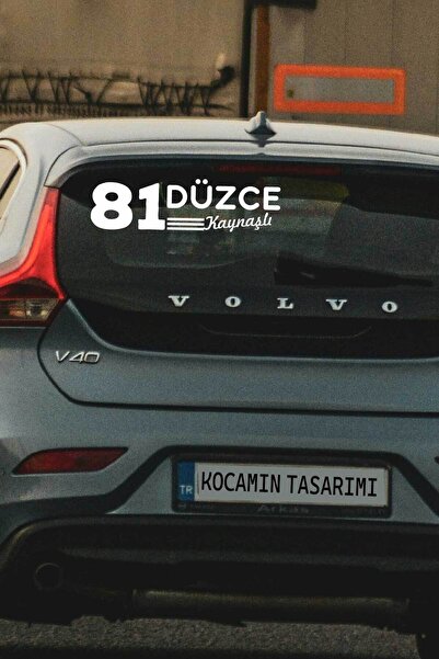 Kocamın Tasarımı Flat 81 License Plate Code White Car Sticker Source County W...