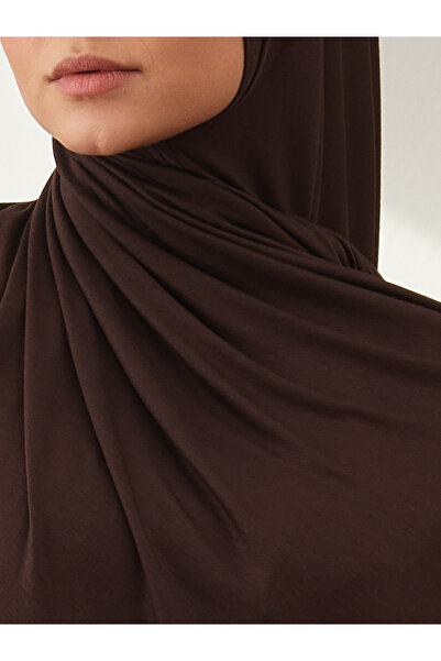 Femple Modest Premium Jersey Shawl - Coffee Bean, Ενήλικες, Ραμμένο στο πηγούνι, Instant Hijab