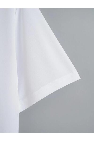 SOFTWAY Women's Oversize Crew Neck Plain Crop T-Shirt – White