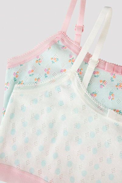 Penti Girl's Polka Dot Floral 2-Piece Short Top