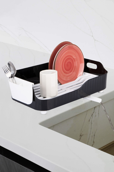 Lizzy Tezgah Üstü Lüks Tabaklık Bulaşıklık - Yönlendirilebilir Su Akıtma Kana...