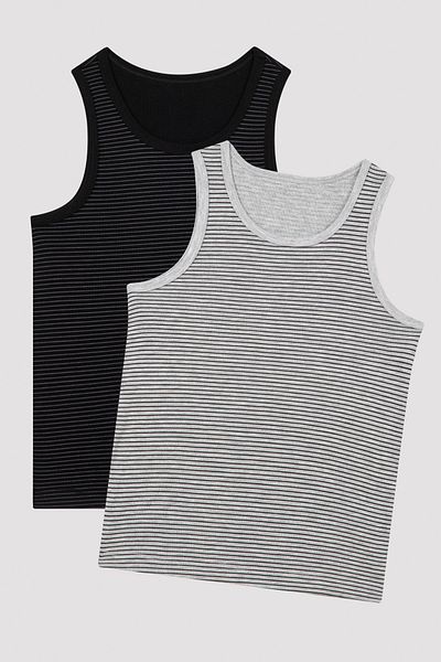 Penti Striped Boy's 2-pack Thermal Undershirt