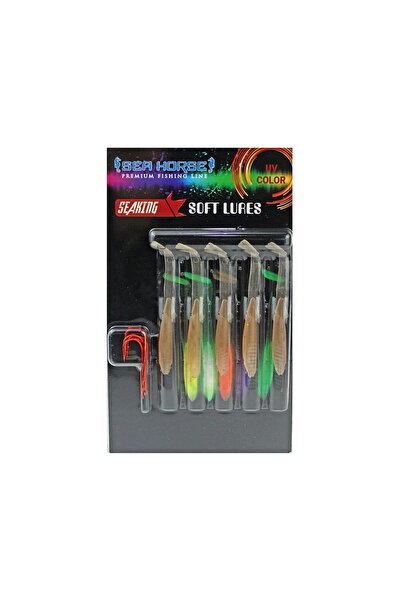 SEA HORSE Glow 5,5cm 5 Li Paket Silikon Balık C4