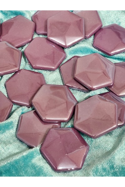 Atölye Öğretmenim Altıgen Pembe Cam Mozaik (5 Kg ) 280 Adet Taş 5 Kg 1taş 4 Cm