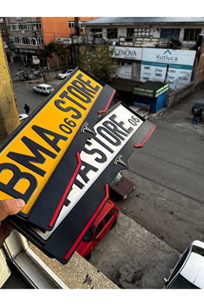 BMASTORE06 Tesla Lip Model Uyumlu Pleksi Plakalık (1 ÇİFT, 2 ADET)