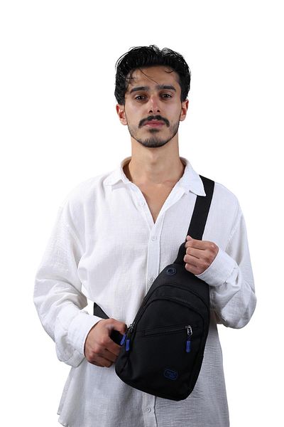 SEVENTEEN 3475 Men's Canvas Body Bag Crossbody Bag