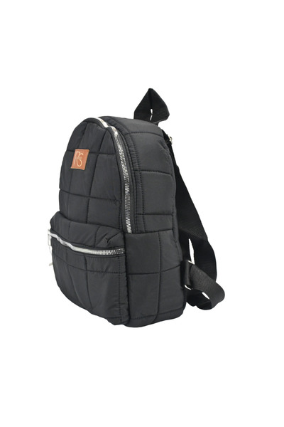 Sia Çanta Similon Kabartmalı Kapitone Puf Kumaş Shopper Çanta Rahat Sırt Askılı Hafif , Iç Astarlı