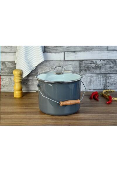 Genel Markalar Paçi 20cm Gri 5.25 Lt Emaye Bakraç Yoğurt Tenceresi