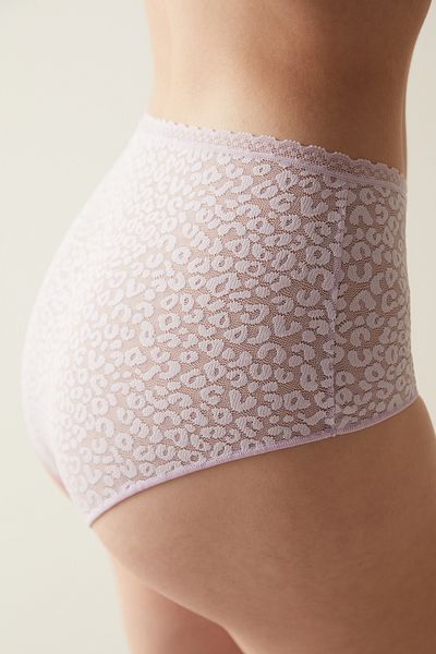 Penti Easy Lace Lace High Waist Pink Slip Panties
