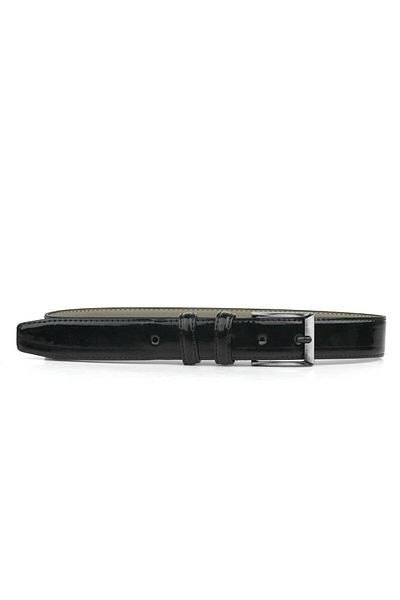 Rakerplus Cureaua pentru baieti din piele lacuita neagra de 3,5 cm (85-110 cm)