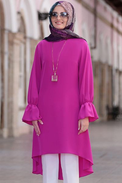Esilanur Fuchsia Eflin Hijab Tunik