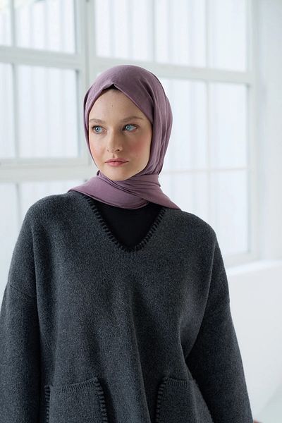 Modakaşmir شال قطني نيو بلون أرجواني