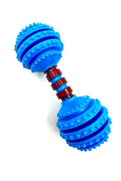 Tasma Market 12cm Barbell with Bell - Teeth Scratching Tartar Removal Dog Toy