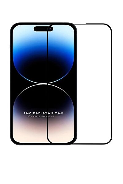 Evax (GUARD TAM) Iphone 15 Uyumlu Tam Kaplayan Guard Serisi Cam Ekran Koruyucu