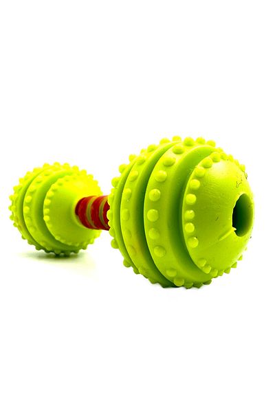 Tasma Market 12cm Dumbell with Bell Reward Food Storable Dog Training Toy