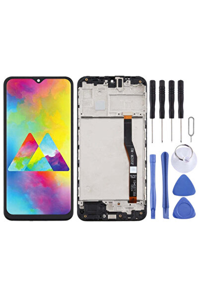 indirimplus Galaxy M20 LCD Ekran +Tamir Seti Çerçeveli Siyah