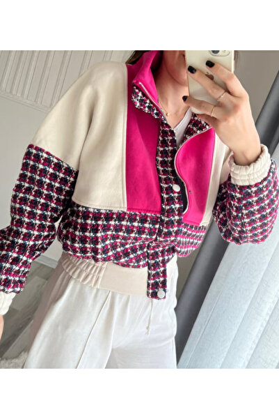 Samira Butik Bomber Tüvit Detaylı Ceket