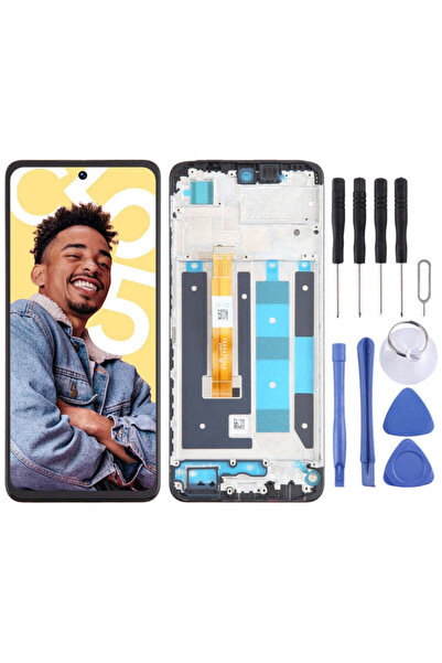 indirimplus Realme C55 LCD EKRAN Çıtalı Ürün Tamir Seti A+ Kalite İNDİRİMPLUS