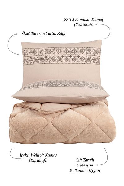 Otelonia Single Wellsoft Quilt Set with 1 Pillow Case