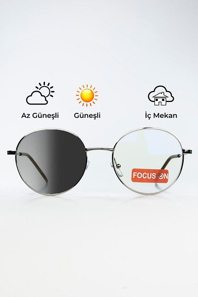 Focus On Eyewear روما سيلفر |   نظارات الضوء الأزرق الفوتوكرومية |   تدفئة أوتوماتيكية زجاجية واحدة