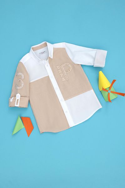 U.S. Polo Assn. Boy's Sand Long Sleeve Shirt 50272397 -Vr085