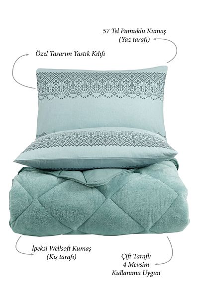 Otelonia Single Wellsoft Quilt Set with 1 Pillow Case