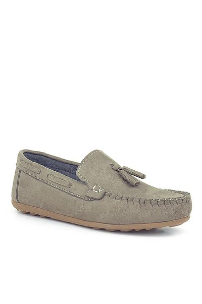 Rakerplus Pantofi mocasin pentru băieți cu velcro bej nisip