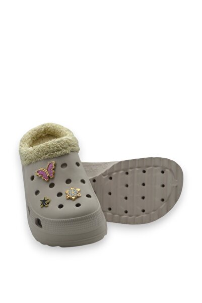 Sonimix Kadın Ev Terliği Tüylü Taşlı Eva Kışlık Ortopedik Terlik