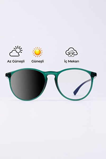 Focus On Erica Green Blue Light Filter Photochromic Screen Glasses