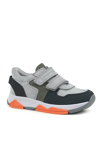 Rakerplus Genuine Leather Gray Black Kids Sneakers Sports Shoes