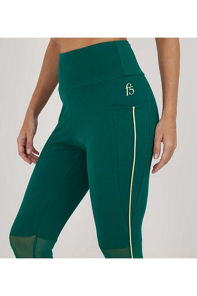 F5 Mesh Panel Leggings For Women