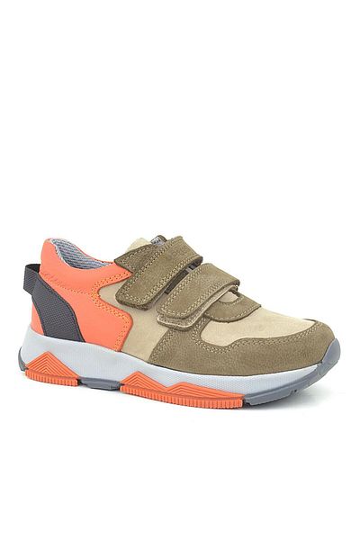 Rakerplus Pantofi sport pentru copii din piele naturala culoare nisip