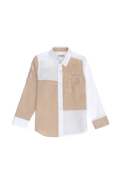 U.S. Polo Assn. Boy's Sand Long Sleeve Shirt 50272397 -Vr085