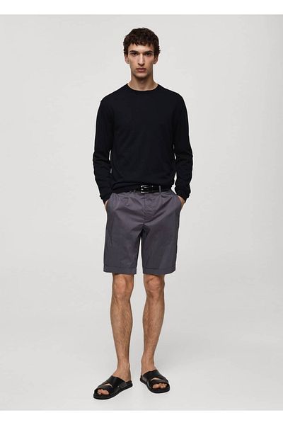 MANGO Man Pulover tricot subțire 100% bumbac