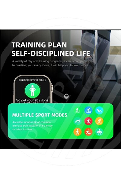 PREPARE Ultra 2 Akıllı Saat Çelik Kordon Hediyeli Gri Kasa 49mm Nfc Bildirim Sesli Arama Özellikli LG68