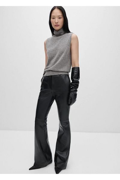 MANGO Woman 100% Wool Turtleneck Blouse