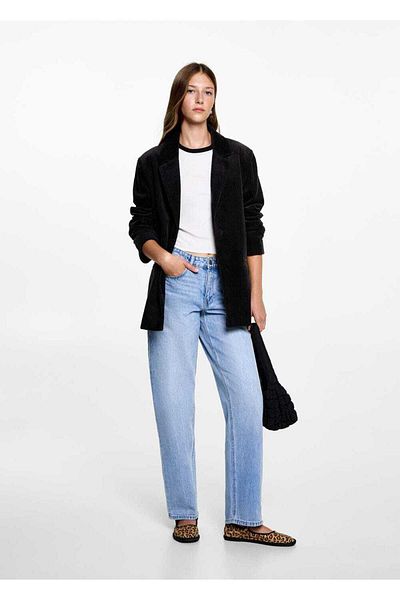 Mango Teen Sacou blazer din catifea