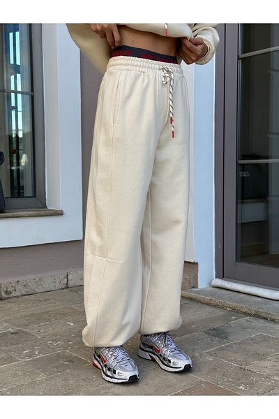 POODLE Γυναικείο Λαστιχένιο Λεπτομερές Jogger Sweatpants