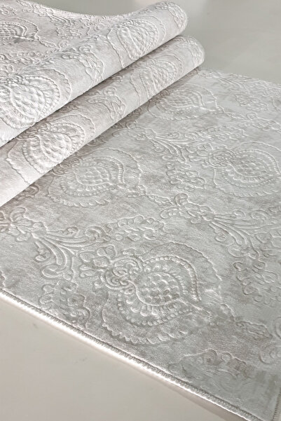 Babil Home Kaymaz Tabanlı Kesme Rulo Kabartmalı Salon Koridor Mutfak Halı Yol...