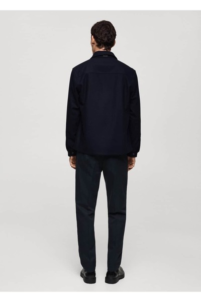 MANGO Man Вовняна куртка з кишенями