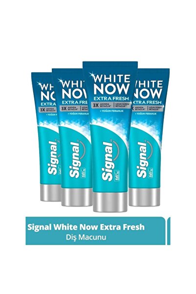 Signal White Now Diş Macunu Extra Fresh Yoğun Ferahlık 50 ml X4