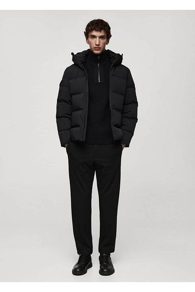 MANGO Man Waterproof Anorak with Feather Filling