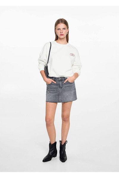 Mango Teen Βαμβακερό φούτερ με σχέδιο