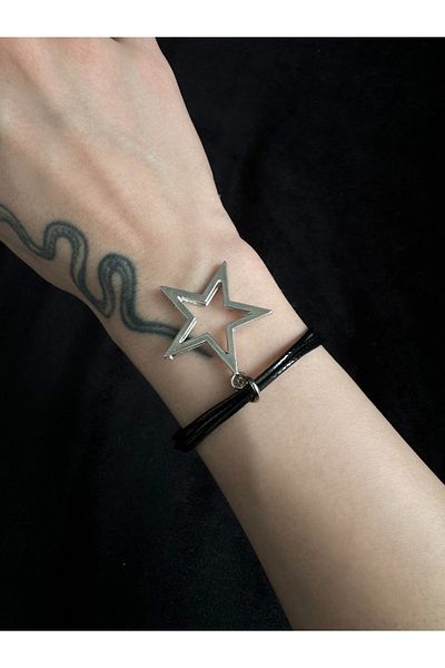 DarkellaStore Y2K Lolita Leather Drawstring Star Bracelet