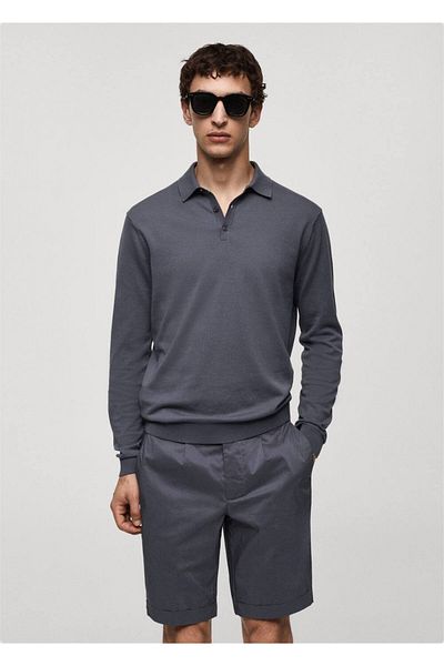 MANGO Man 100% Cotton Knitwear Polo Shirt