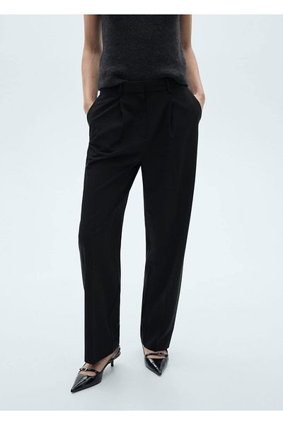 MANGO Woman Straight Cut Trousers with Pens